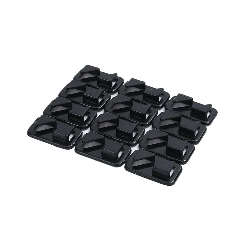 12PCs Black Проволочный органайзер, зажим для кабеля, клипсы для хранения, пряжка, линия передачи данных, инструмент для отделки, фиксированные подходящие кабели, проволочные клипсы для хранения, держатель - Цвет: 12PCs Black
