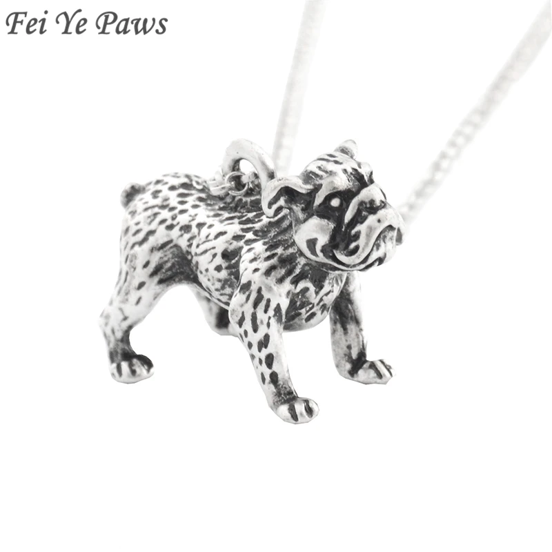 Ожерелье в стиле бохо с кулоном виде античного английского бульдога аксессуары