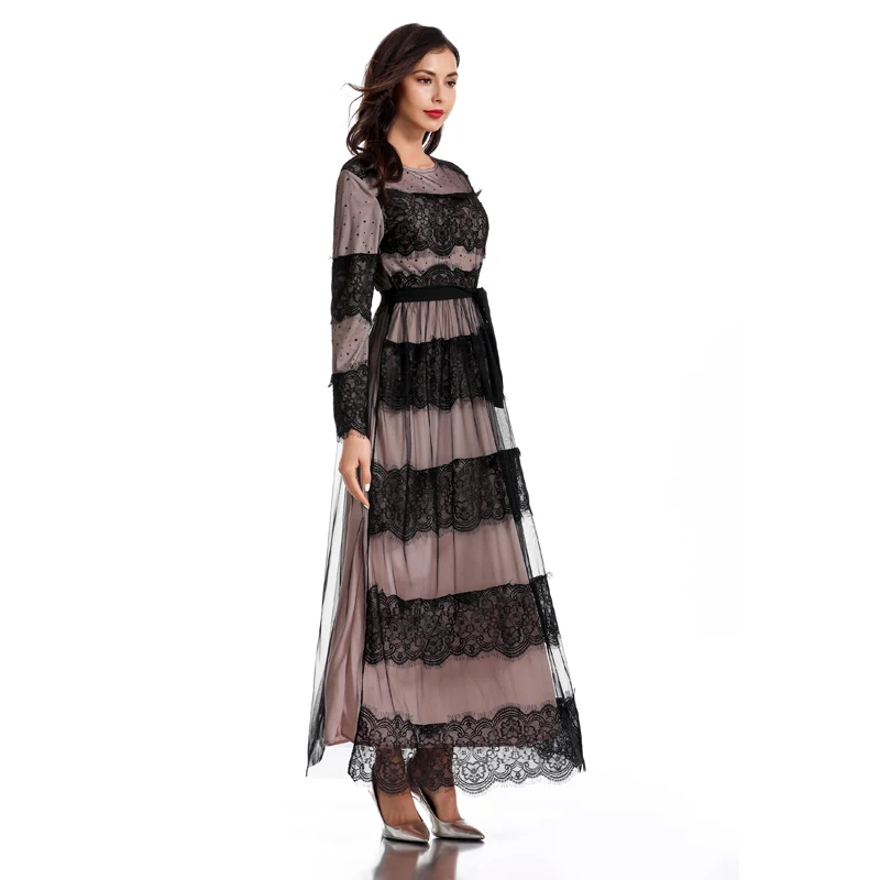 Vestidos Дубай Кафтан платье в полоску абайя, арабское женские мусульманские платья Рамадан Восточный халат из марокена платья хиджаб одеяние мусульмане Femme