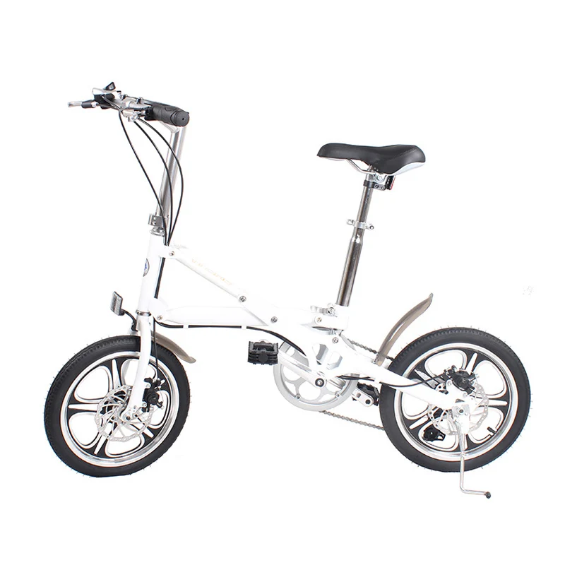 white 7 speed 16-дюймовый складной велосипед Алюминий 7-скорость и односкоростного велосипеда в светильник складной велосипед, который может быть к нему по своему желанию - Цвет: white 7 speed
