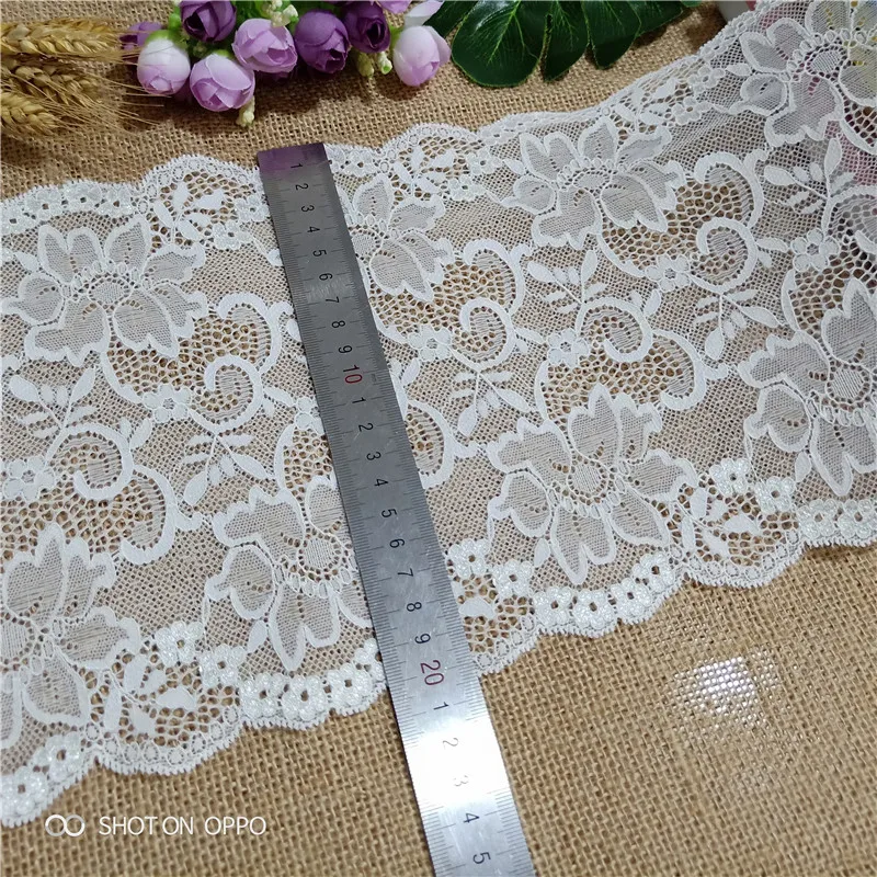 20 2-23 см E2766White растягивающаяся кружевная ткань DIY аксессуары пошива одежды