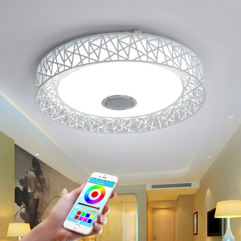 Приложение светодио дный светодиодные потолочные лампы Bluetooth музыка Красочный