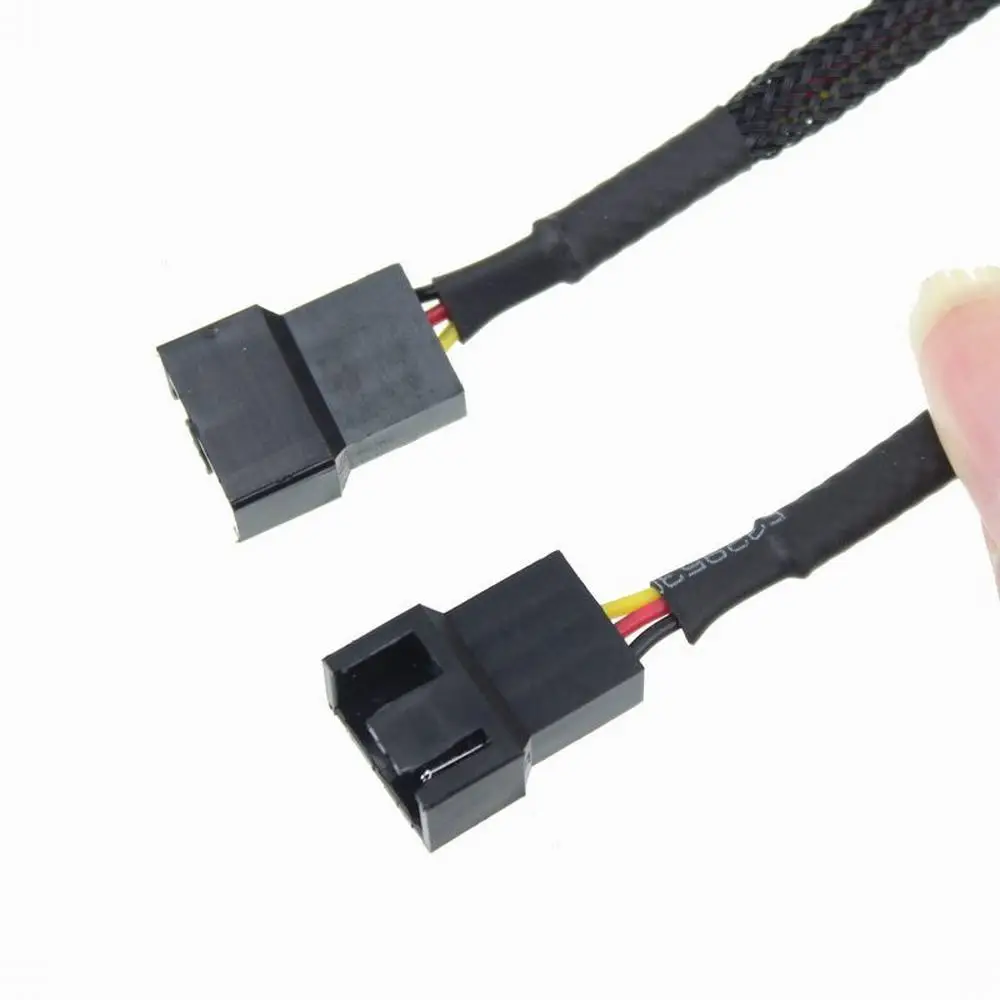 2 шт. 30 см Кабель адаптер 3 контактный PWM двойной вентилятор рукав питания