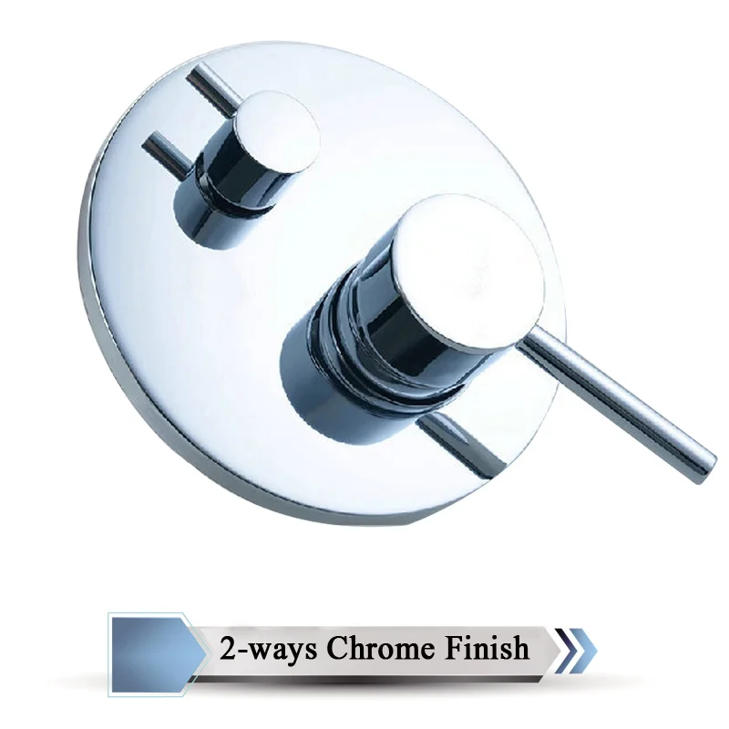 2-Ways Chrome A Латунный Смеситель для горячей и холодной ванны, настенный клапан управления водой, однорычажный душевой контроль, ручка, 5 цветов - Цвет: 2-Ways Chrome A