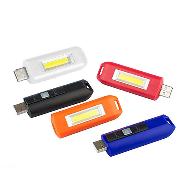 10PCS Portable mini flashlight key chain USB rechargeable lamp outdoor | Освещение