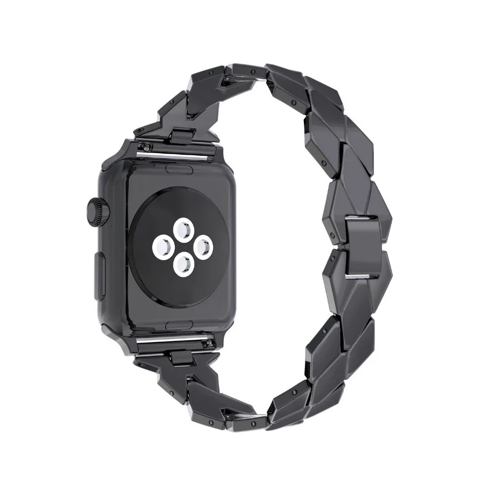 Ремешок из нержавеющей стали для apple watch band 44 мм 42 38 40 звеньевой браслет наручный