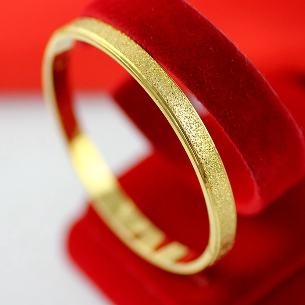 

Матовый жёлтый золотистый женский браслет простой стиль ювелирные изделия подарок