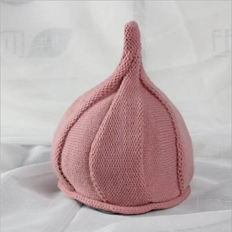 style 1 pink Детская вязаная шапочка, милая шапка с заостренным носком, шапки с ветряной мельницей для девочек и мальчиков, осенняя модная детская шапка для От 1 до 3 лет, теплая шапочка - Цвет: style 1 pink