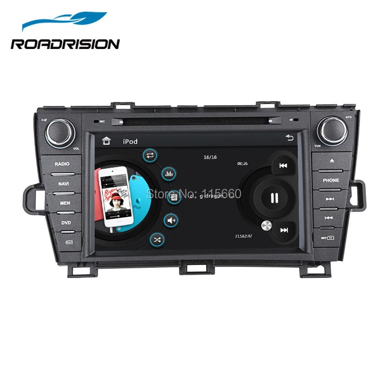 RoadRision 2Din 8 дюймов Автомобильный DVD gps навигация для Toyota Prius левое вождение с RDS Wifi 3g
