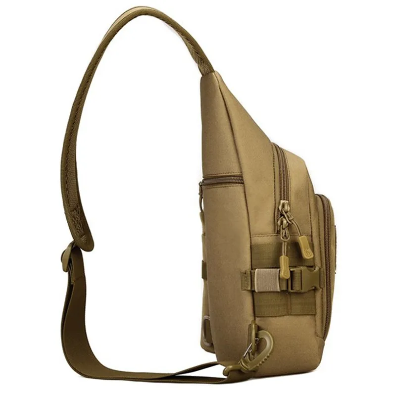 Men's bag military waterproof casual backpack nylon travel single shoulder men's women's breast bags free holograms | Багаж и