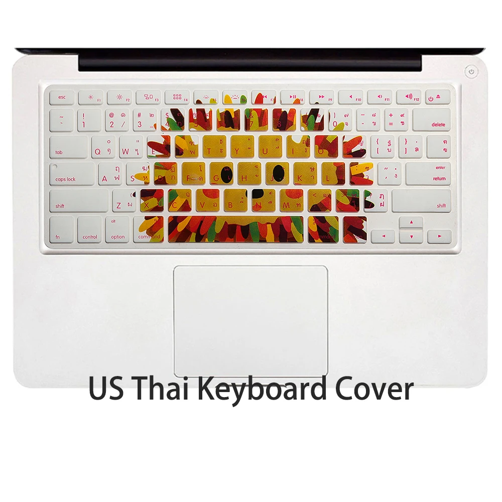 Тайский Тайланд силиконовый чехол для клавиатуры Apple macbook Air Pro Retina 13 15 17 защитный