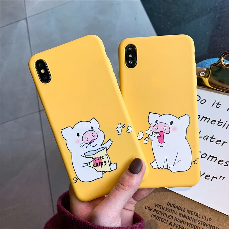 Милый мультяшный чехол для телефона с принтом свиньи Для iphone 11 Pro max 6 s 8 7 plus XS Max X XR