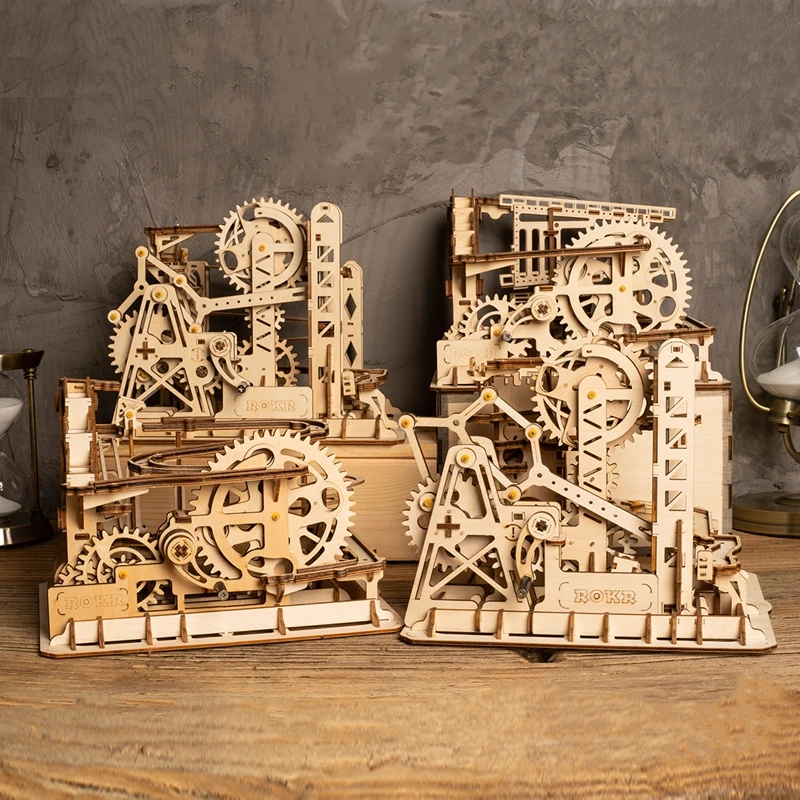 Новый Robotime дропшиппинг Marble Run игра Сделай Сам водяные колеса деревянная модель