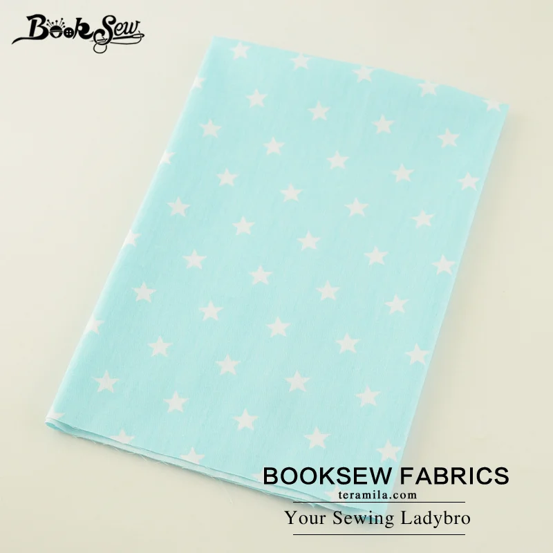 Тканевая ткань для шитья Booksew зеленый цвет звездные узоры 100% хлопчатобумажная