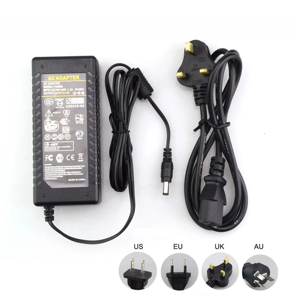 5V светодиодный Питание 1A/2A/3A/6A/8A/10A переключения адаптер для WS2812B WS2811 SK6812 LPD8806 WS2801 Светодиодные ленты светильник