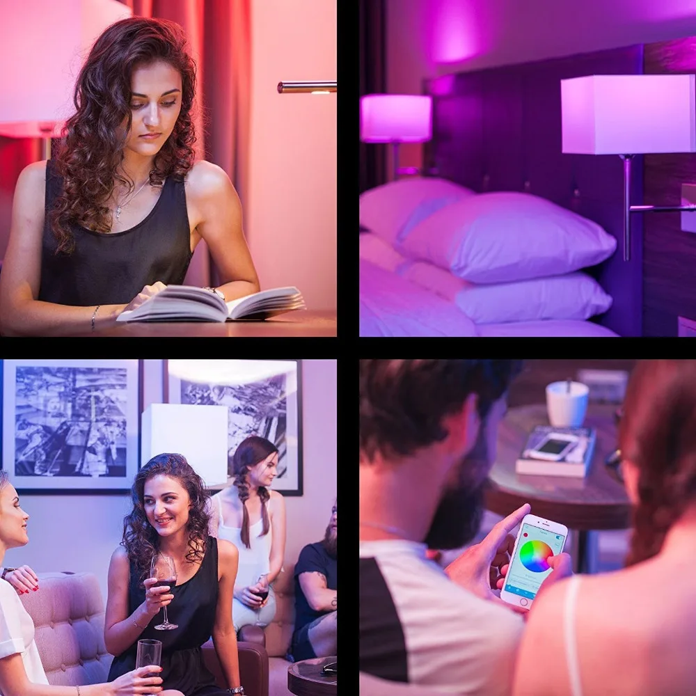 Smart LED Bluetooth Light Strip Kit Adjustable Dimmable Color Changing Programmable Easy Music Sync Mood Lighting | Лампы и освещение