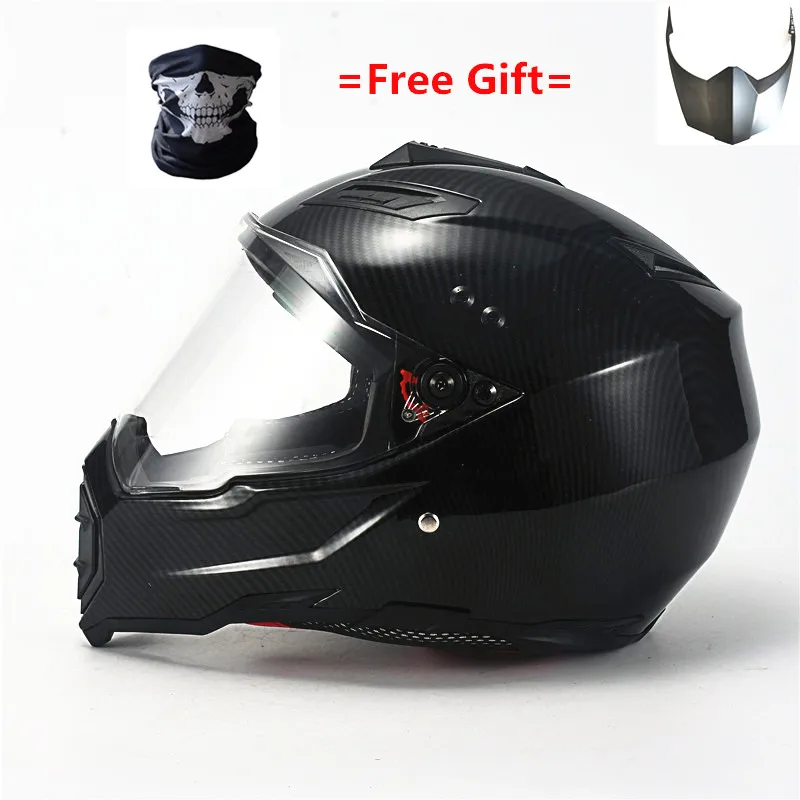 Gloss ABS material BYE New Motorcycle Helmet Men Full Face Helmet Moto Riding ABS Material Adventure Motocross Helmet Motorbike DOT Certification - Цвет: Gloss ABS material