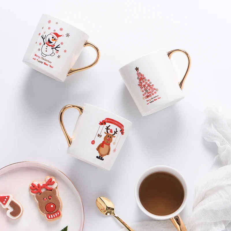 Скандинавский светильник Роскошная золотая керамическая чашка кружка на