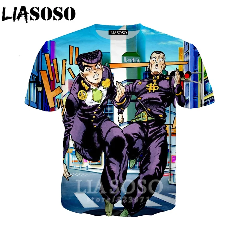 Футболка Мужская/женская с 3D-принтом смешная рубашка принтом Kujo Jotaro аниме