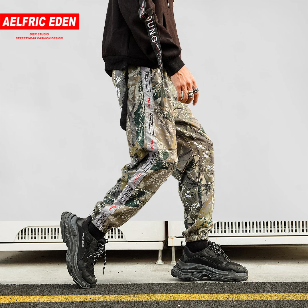 Aelfric Eden 3M Светоотражающие Боковые Полосатые лоскутные шаровары мужские 2018 Осень