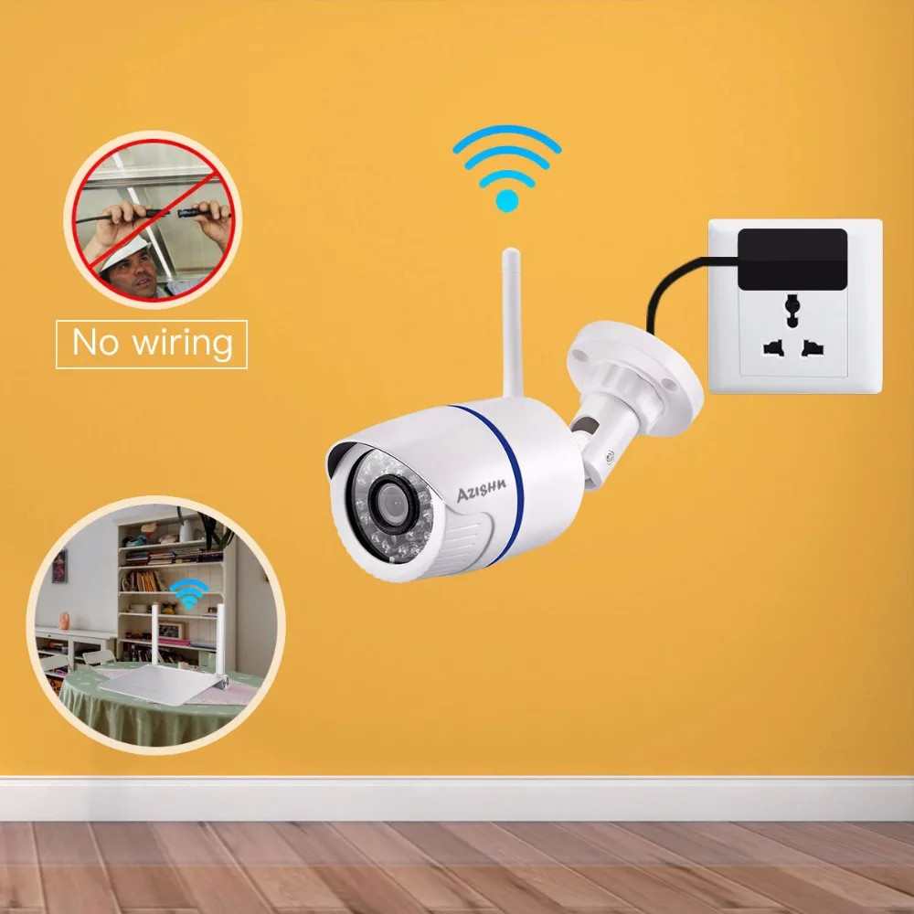 AZISHN Wifi IP камера 720P 960P 1080P Безопасность Аудио запись CCTV беспроводная Проводная