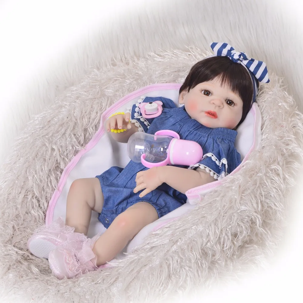 Кукла Reborn Baby Bebes 57 см силиконовые реалистичные куклы ручной работы
