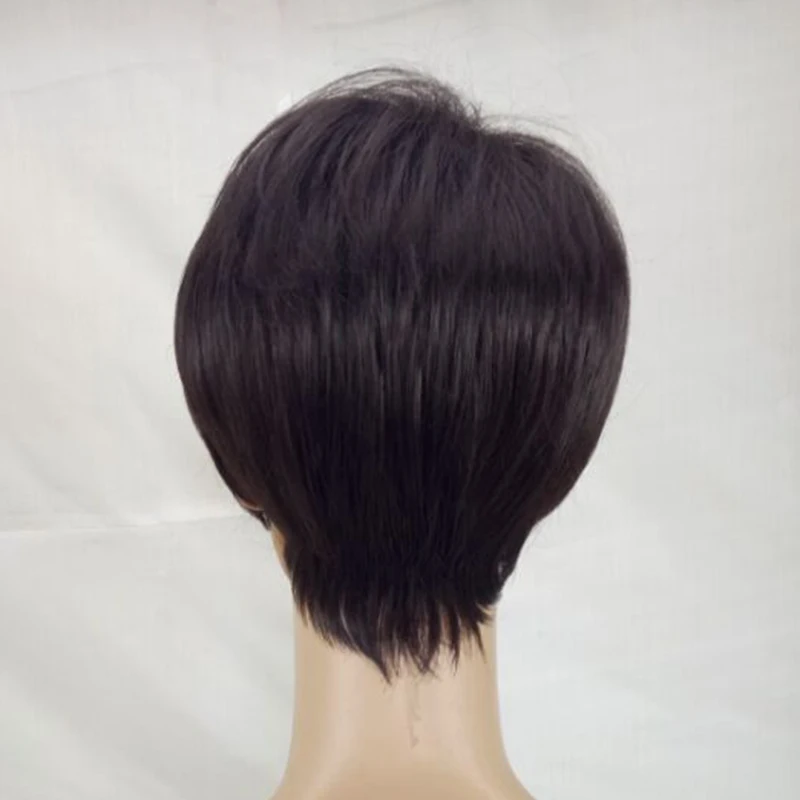 HAIRJOY Короткий прямой парик термостойкие синтетические волосы для женщин натуральный черный парики 3 цвета доступны