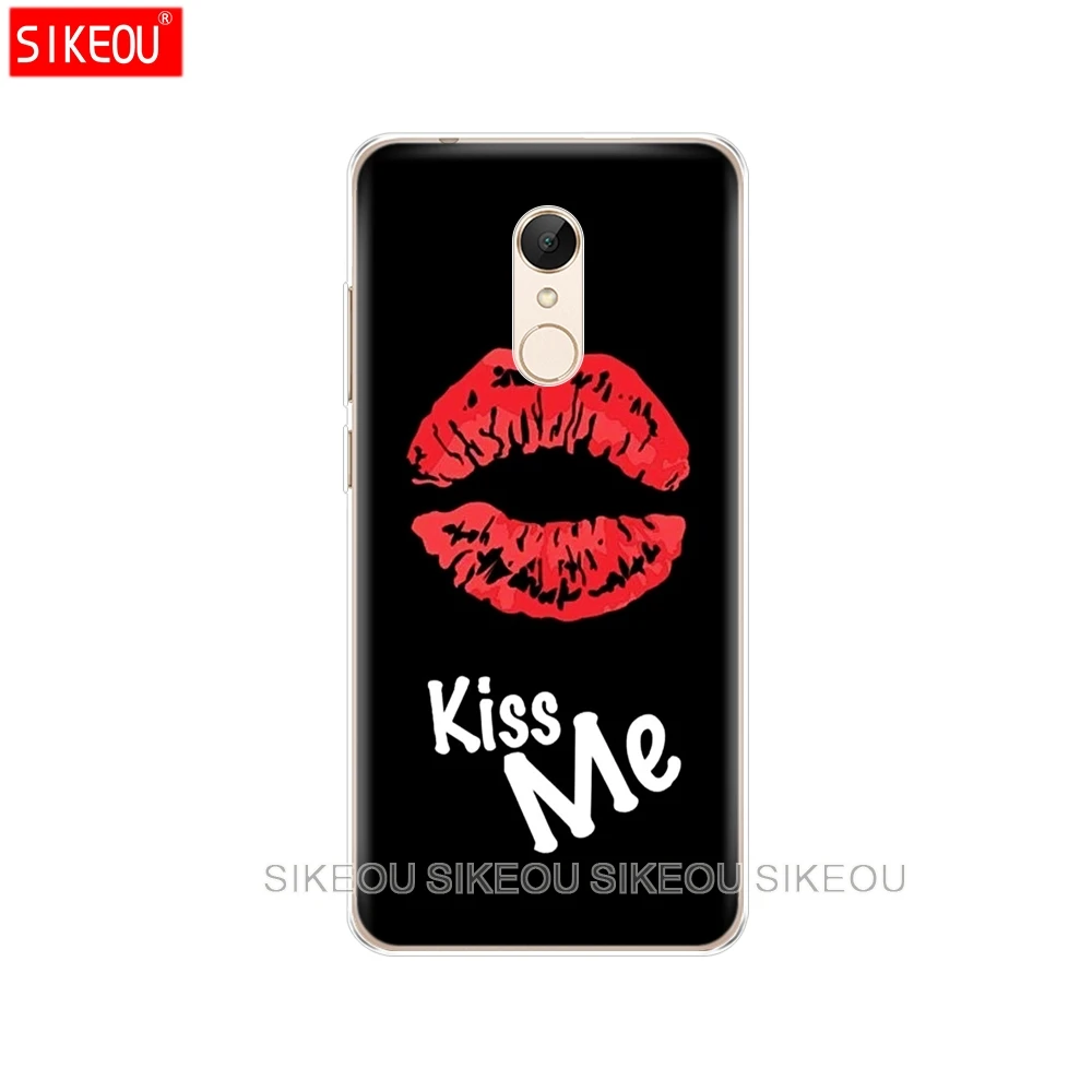 Силиконовый чехол для телефона Xiaomi redmi 5 4 1 1s 2 3 3s pro PLUS note 4X 4A 5A Kiss me губы помада