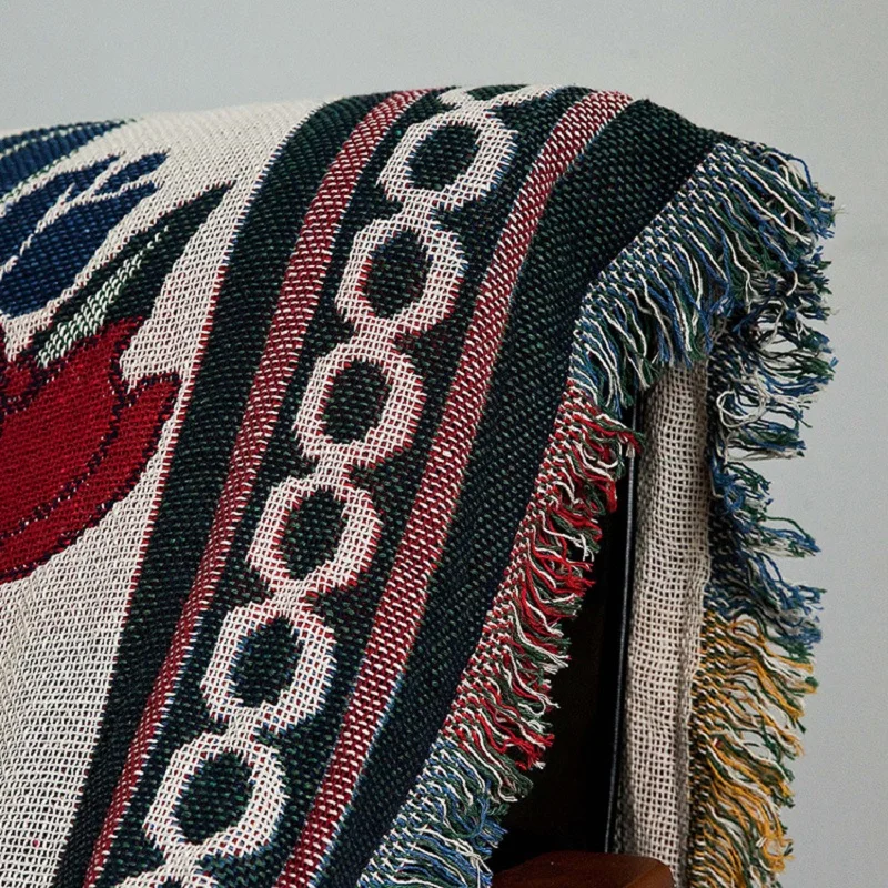 Качественное Хлопковое одеяло для дивана декоративное толстое s ковер AB Side Coverlet 3