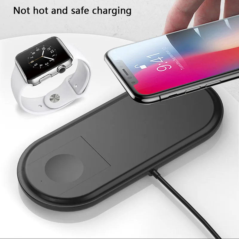 Беспроводное зарядное устройство для iPhone X 8 XR XS Max Apple i Watch 1 2 3 4 10 Вт Беспроводная