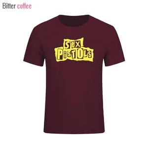 Мужская хлопковая футболка с коротким рукавом, с круглым вырезом и пистолетами