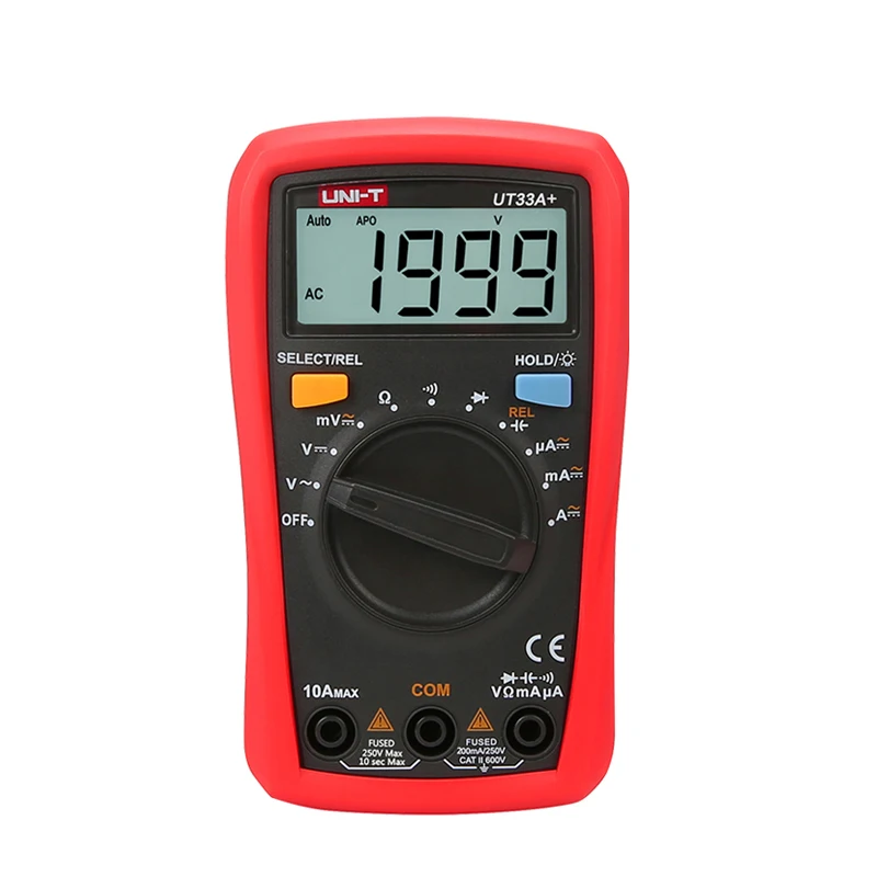 UNI T UT33A + UT33B UT33C UT33D пальмовый цифровой мультиметр с емкостью/NCV/Диодный