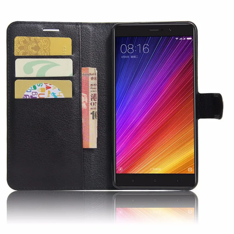 Для Xiaomi Mi 5S Plus чехол 5 7 дюймов Обложка на заднюю панель из искусственной кожи для