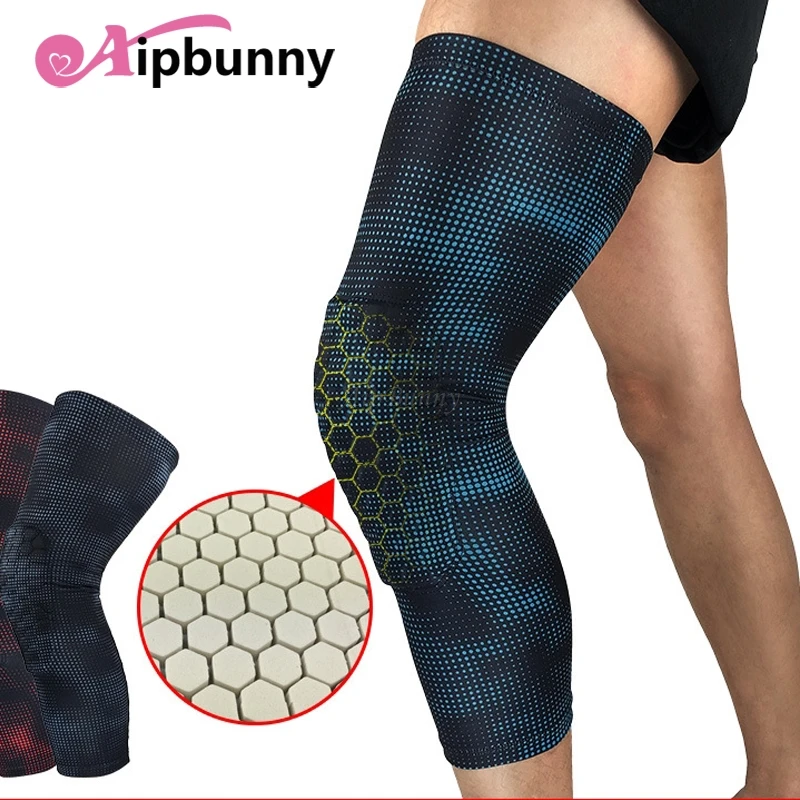 

Aipbunny 1Pair Honeycomb Sports Safety Kneepad Compression Socks Knee Wraps Volleyball Basketball Brace Protection Knee Pads