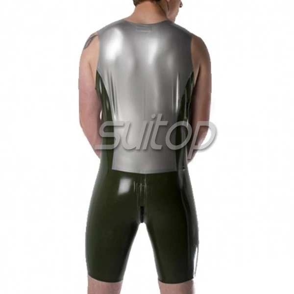Suitop латексный костюм для отслеживания резиновый латекс сексуальный фетиш зентай