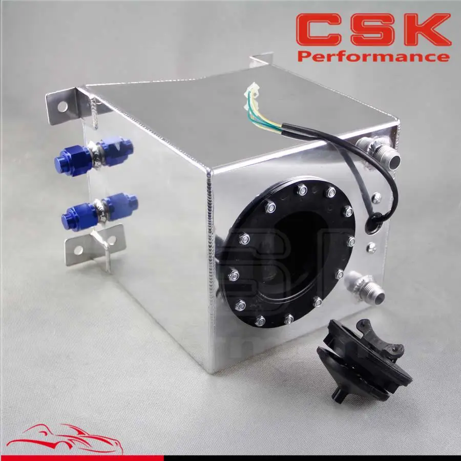 Топливный бак гоночного дрифта 9 5 л + Отправитель уровня 2 галлонов полированный