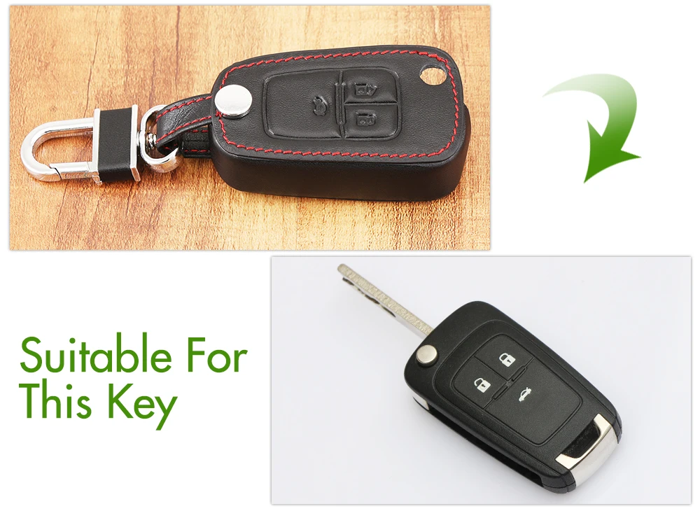 Чехол для ключей из натуральной кожи Chevrolet Cruze 2009 2013 Spark Onix Silverado Volt Camaro Aveo Sonic remote