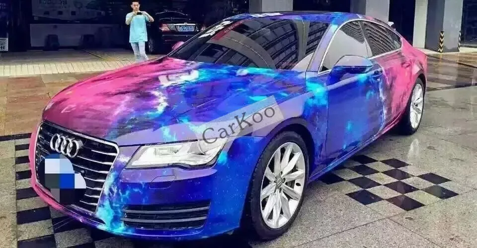 

Новый стиль, индивидуальная наклейка на автомобиль galaxy, камуфляжная виниловая оберточная пленка для автомобиля с высвобождением воздуха, н...