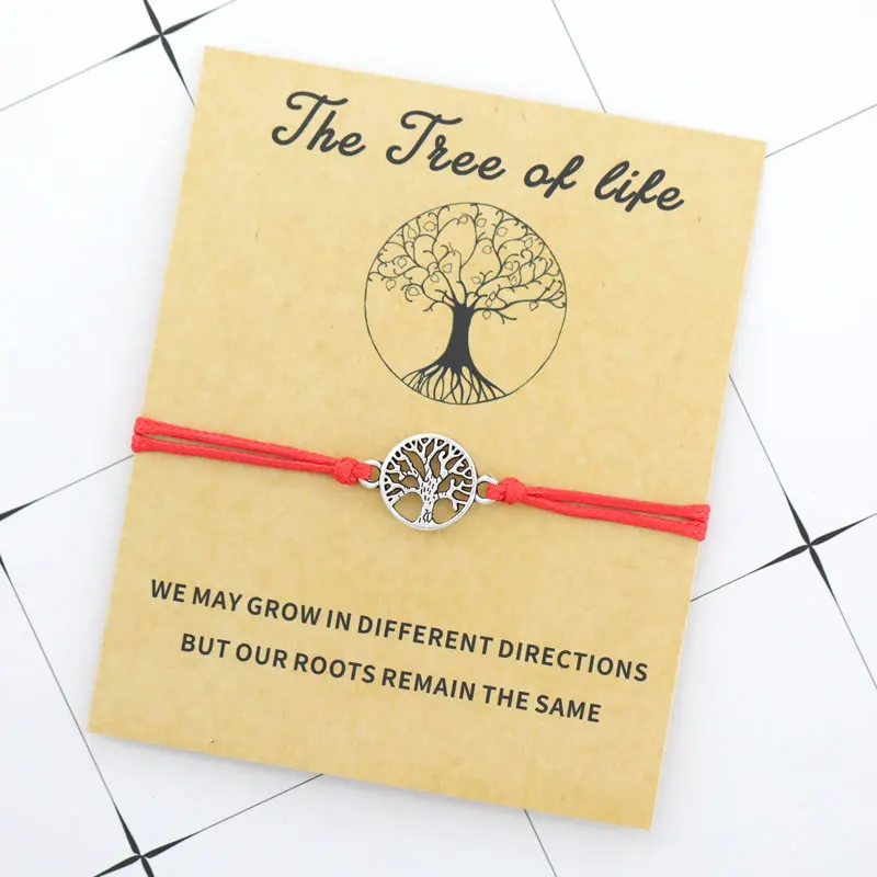 Женский и мужской браслет Lucky Tree of Life красный желаний подарок на лето|Браслеты с