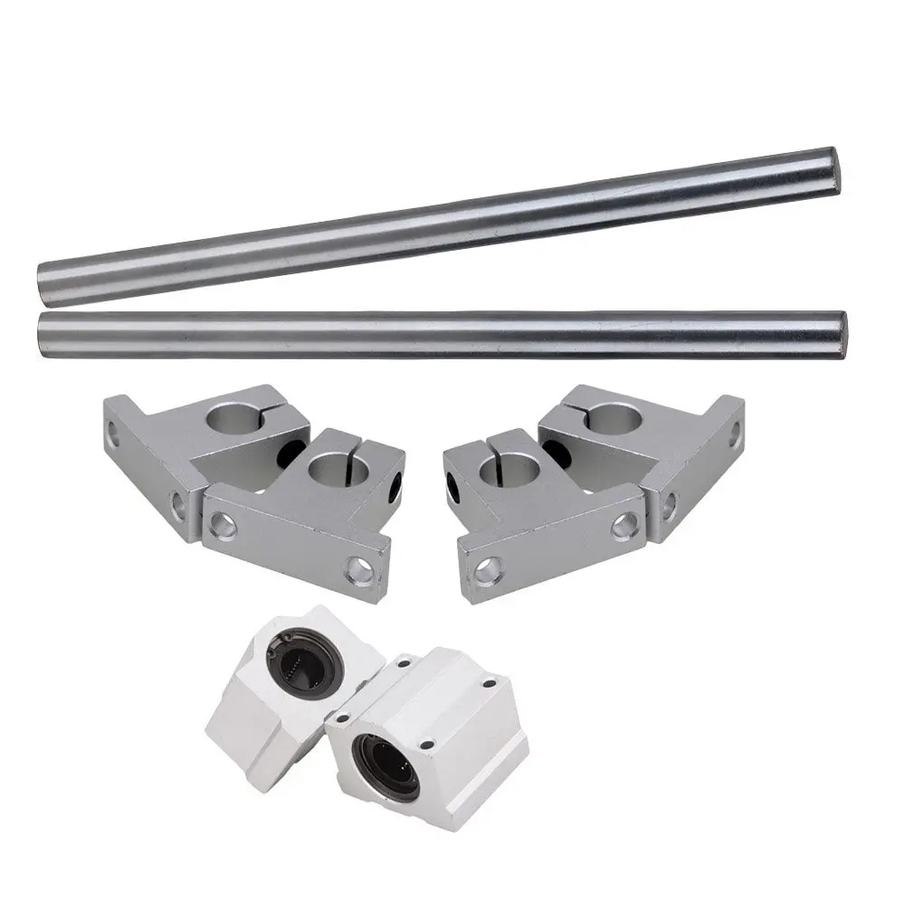 Серебристый цилиндрический линейный вал диаметром 12 мм оптическая ось L200 и