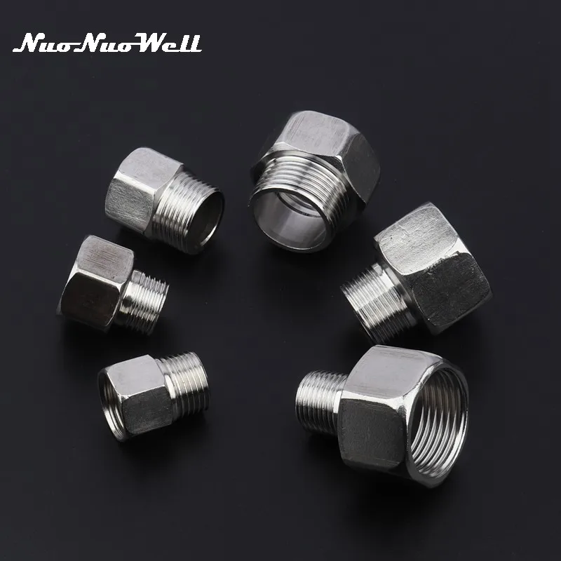 1pc Stainless steel 1/2" 3/4" 1" Male Thread Connector Faucet Accessories Garden Irrigation Straight Reducing Connector