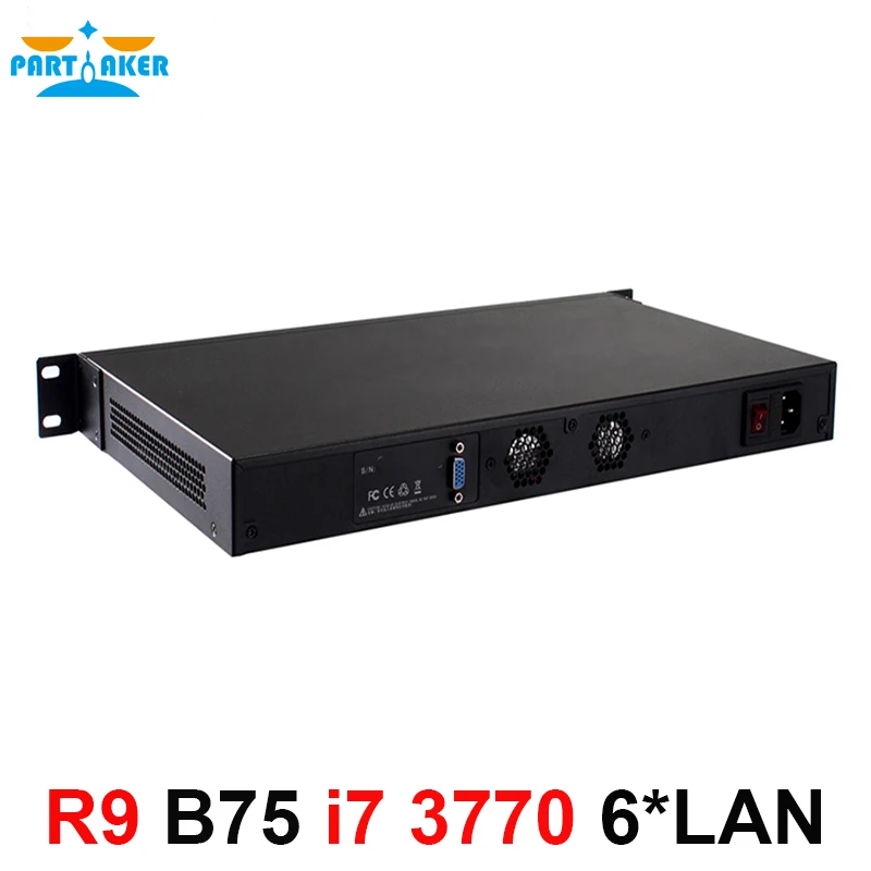 Partaker R9 vpn firewall Quad Core i7 3770 1U network Firewall router appliance hardware with 6*1000M 82583V Gigabit |