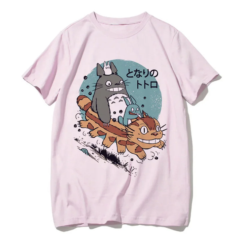 Totoro Shirt Women Men Studio Ghibli Miyazaki Hayao Anime Spirit Away T Shirt Men Women Japanese Anime Cartoon Clothes T-Shirt