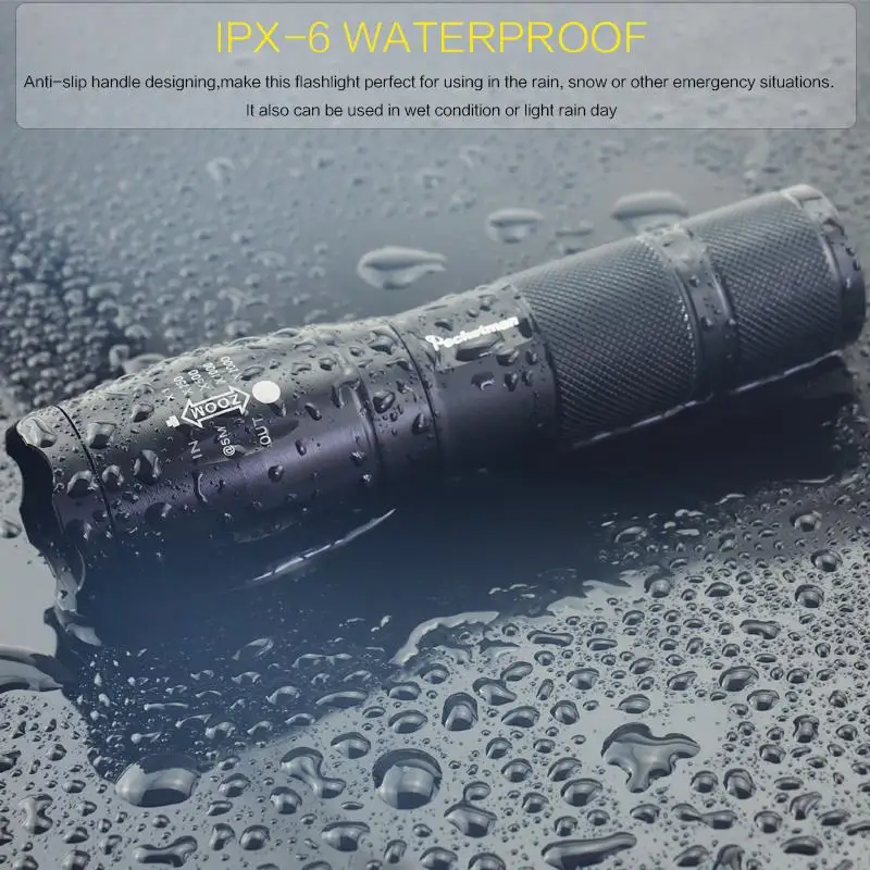 5000 lumen T6/L2/V6 LED Flashlight Bright Torch Zoomable Light 5 switch Modes Waterproof use 18650 battery z90 | Лампы и освещение