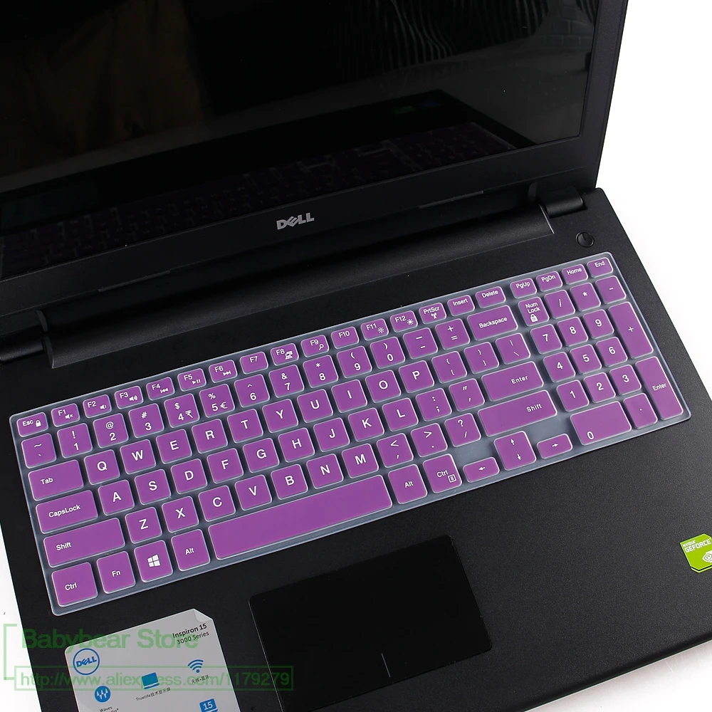 purple Силиконовая клавиатура кожного покрова для Dell G3 15/17 G5 15 G7 15 серии 15," G3 G3579 G5 G5587, 17,3" Dell G3 17 G3779 игровой ноутбук - Цвет: purple