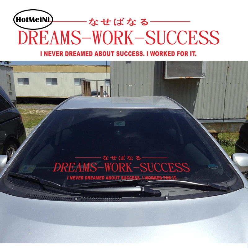 

HotMeiNi 60cm*14cm Endless Nights Japanese kanji Stance windshield JDM for BMW Mugen car decal sticker Big car sticker