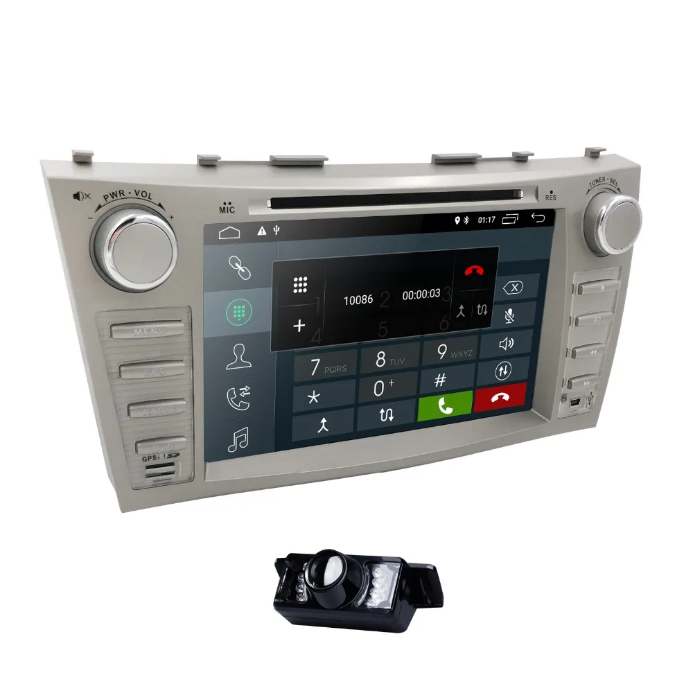HIZPO Android 8 1 2DIN дюймов Автомобильный Стерео GPS для TOYOTA Camry 2007 2011 Aurion 2006 сенсорный