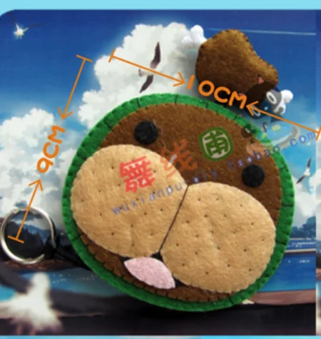 One Piece key bag and zero Purse Felt kit Non-woven cloth Craft DIY Sewing set Handwork Material needlework supplies | Дом и сад