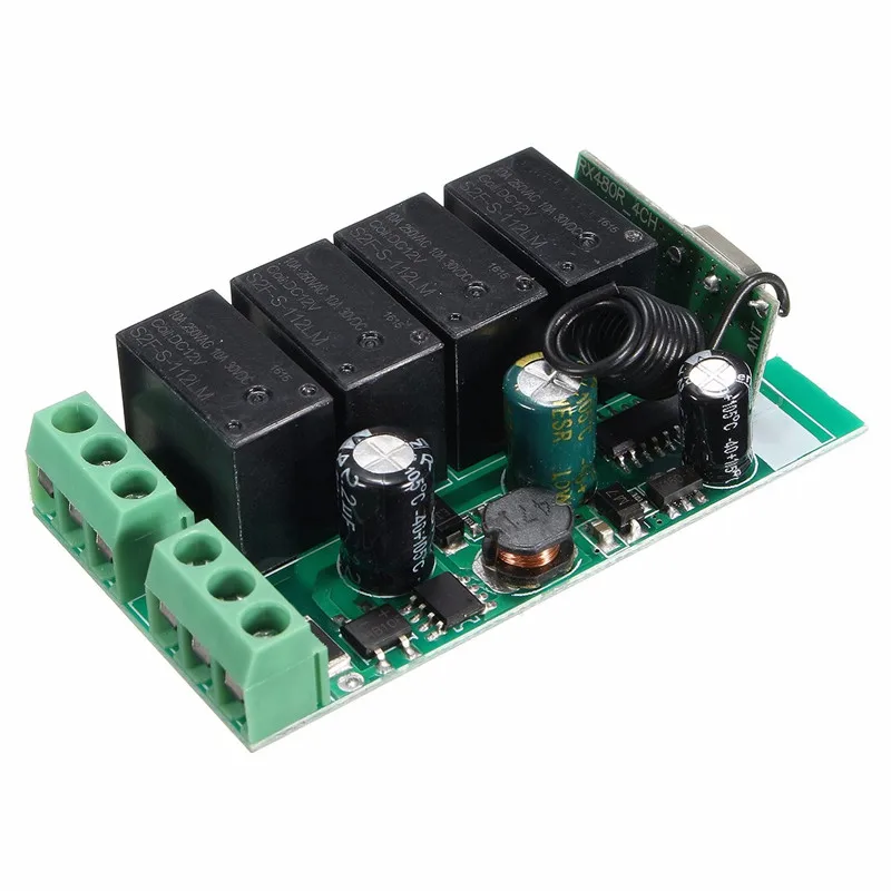 Беспроводной РЧ переключатель 220 В 4 канала 12 в пост. Тока 433 МГц|switch dc|220v wireless control