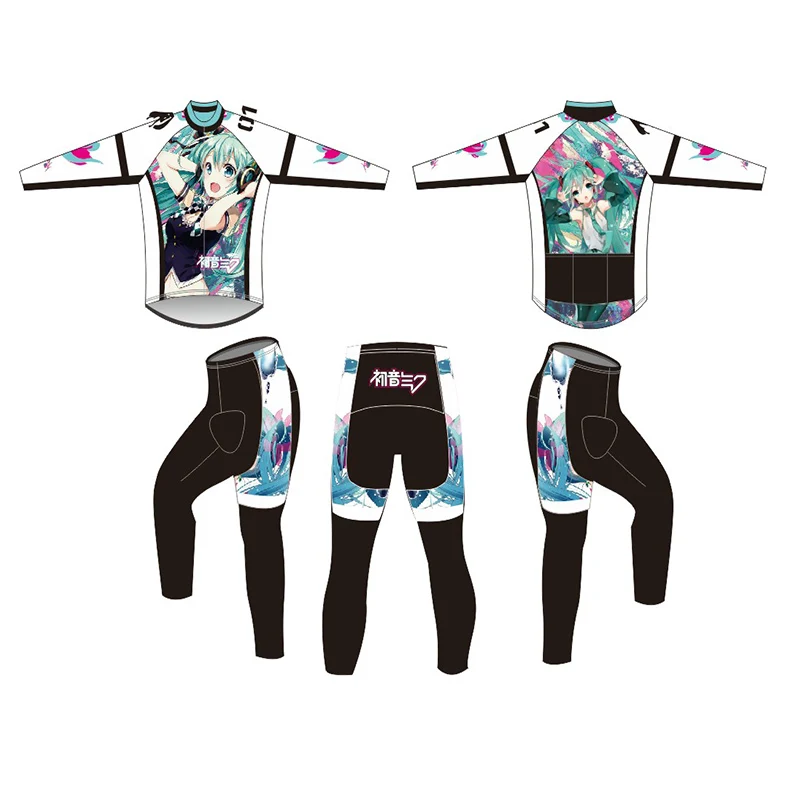 CUSROO Hatsune Miku, длинные комплекты, велосипедная майка, на заказ, Ropa Ciclismo, короткая одежда для велоспорта на открытом воздухе, команда,, на заказ